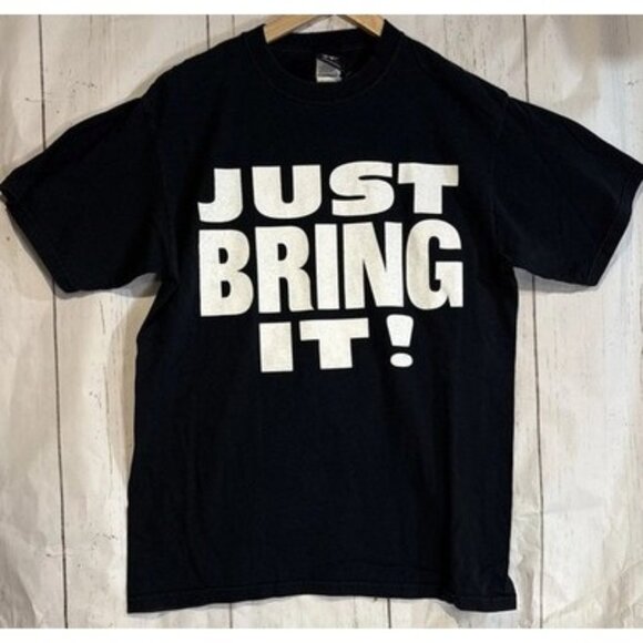 WWF WWE Vintage Original The Rock OG Just Bring It Shirt Size Large Wrestling - Picture 1 of 8